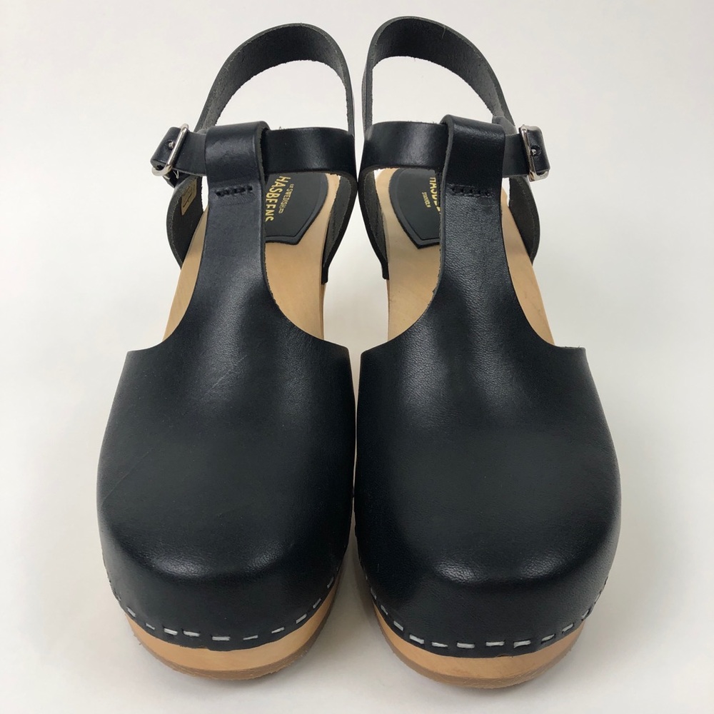 Swedish Hasbeens T-Strap Sky High Black - Picture 2 of 5